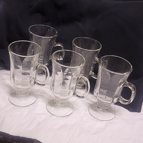 Libbey Milan vintage glasses. Quality Irish coffee mug style. Beautiful, footed - Picture 3 of 4
